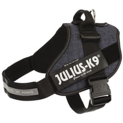 JULIUS K9 Harnais Power IDC 3–XL-XXL : 82–115 cm - 50 mm - Bleu jean - Pour chien