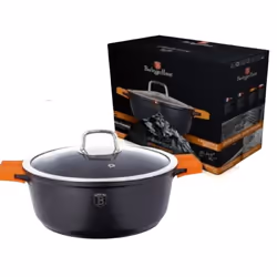 Berlinger Haus BH/1094N, 2,2 L, Rond, Noir, Orange, Fonte d'aluminium, Orange, Silicone