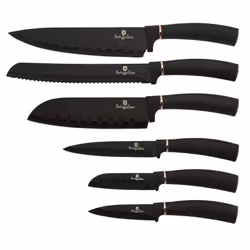 Jeu de 6 Couteaux de Cuisine Antiadhésif Black Rose Berlinger Haus BH/2337
