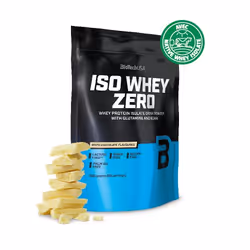 BioTechUSA Iso Whey Zero 500 g, Poudre, Protéine de lait, Isolation de la protéine de lactosérum, Chocolat blanc, L-Alanine, ...