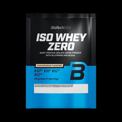 Lot de 50 sachets de protéines sans lactose Biotech USA iso whey zero - Cookies & cream - 25g