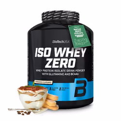 BioTechUSA Iso Whey Zero 2270 g, Poudre, Protéine de lait, Isolation de la protéine de lactosérum, Tiramisu, L-Alanine, L-Aci ...