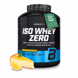 BioTechUSA Iso Whey Zero 2270 g, Poudre, Protéine de lait, Isolation de la protéine de lactosérum, Cheesecake au citron, L-Al ...