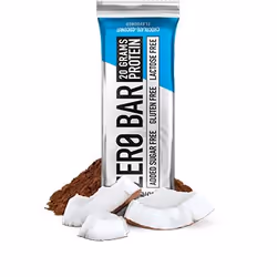 BioTechUSA Zero Bar, Chocolat, Noix de coco, 50 g, Protéines d'œuf, Protéine de soja, Protéine de lactosérum, Vitamine E, 177 ...