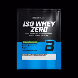 Lot de 50 sachets de protéines sans lactose Biotech USA iso whey zero - Pistache - 25g