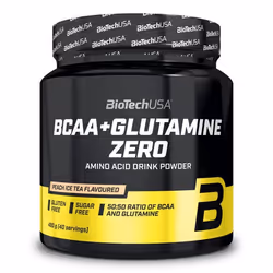 BioTech USA - Acides aminés en poudre - BCAA+Glutamine Zero - Peach Ice Tea 480g