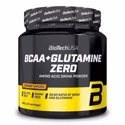 BioTech USA - Acides aminés en poudre - BCAA+Glutamine Zero - Orange 480g