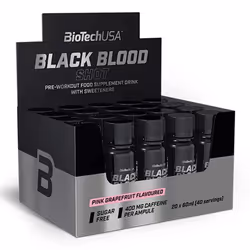 BioTech USA - Pre-workout en shot - Black Blood Shot - Pink Grapefruit Pack de 20