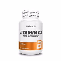 BioTech USA - Vitamine D - Vitamin D3 2000 UI - 120 Comprimés