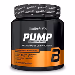 BioTech USA - Pre-workout sans caféine - Pump Caffeine Free - Tropical Fruit 330g