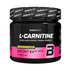 BioTech USA - L-Carnitine en poudre - L-Carnitine Flavoured Drink Powder - Lemon Ice Tea 150g