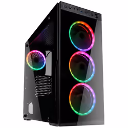 Kolink Horizon Cubierta para PC, Midi Tower, PC, Noir, ATX, micro ATX, Mini-ITX, Plastique, Acier, Verre trempé, 16 cm