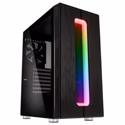 Kolink Nimbus, Midi Tower, PC, Noir, ATX, micro ATX, Mini-ITX, Plastique, Acier, Verre trempé, Multicolore