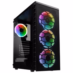 Kolink Observatory Lite Mesh, Midi Tower, PC, Noir, ATX, micro ATX, Mini-ITX, Mesh, Plastique, Acier, Verre trempé, 16 cm