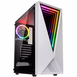Kolink VOID WHITE, Midi Tower, Serveur, Noir, Blanc, ATX, micro ATX, Mini-ITX, Plastique, Acier, Verre trempé, Bleu, Vert, Ro ...