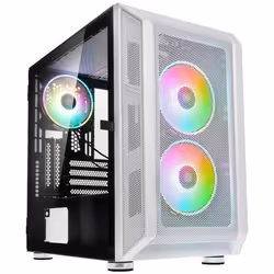Kolink Citadel Mesh RGB, Micro Tower, PC, Blanc, micro ATX, Mini-ITX, Mesh, Plastique, Acier, Verre trempé, Jouer