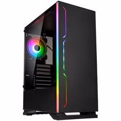 Kolink Inspire K11, Midi Tower, PC, Noir, ATX, micro ATX, Mini-ITX, Plastique, Acier, Verre trempé, Multicolore