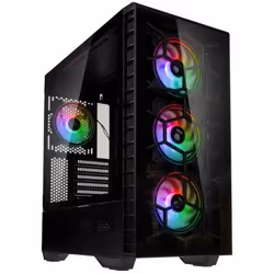 Kolink Observatory Y ARGB, Midi Tower, PC, Noir, ATX, EATX, micro ATX, Mini-ITX, ABS, SPCC, Verre trempé, Multicolore