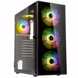 Kolink OBSERVATORY HF GB, Midi Tower, PC, Noir, ATX, micro ATX, Mini-ITX, Acier, Verre trempé, Jouer
