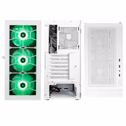 Kolink OBSERVATORY HF GLASS WHITE ARGB Midi Tower Blanc