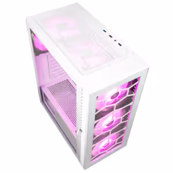 Kolink OBSERVATORY HF GLASS WHITE ARGB Midi Tower Blanc