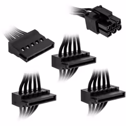 Informations techniques Connexions : 1x 6 broches pour le raccordement à un bloc Kolink régulateur modulaire 3 x SATA Informa ...