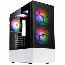 Kolink OBSERVATORY MX, Midi Tower, PC, Noir, Blanc, ATX, micro ATX, Mini-ITX, Acier, Verre trempé, Jouer