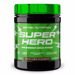 Scitec Nutrition - Pre-workout sans créatine - Superhero - Cola-Lime 285g