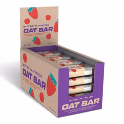 Scitec Nutrition - Barres énergétiques - Oat Bar - Raspberry Cranberry Strawberry Yogurt Boite de 20