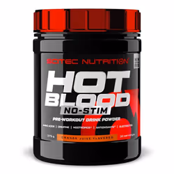 Scitec Nutrition - Pre-workout sans caféine - Hot Blood No-Stim - Orange Juice 375g