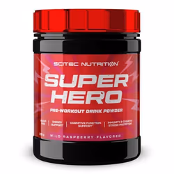 Scitec Nutrition - Pre-workout sans créatine - Superhero - Wild Raspberry 285g