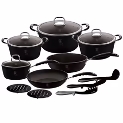 Pots et casseroles - BERLINGER HAUS - BH-6129 - Fonte forgée - Revêtement granit - Économie dénergie 35%
