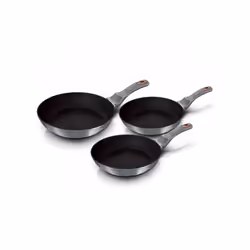 Berlinger Haus BH/6169F, Set de friture, Gris, Aluminium, Ergonomique, Poignée souple, Gaz, Halogène, Induction, 20 cm