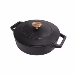 Berlinger Haus BH/6493, Plat à cuisson, Rond, Gaz, Halogène, Induction, Noir, émail, Fonte