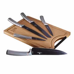 Berlinger Haus BH/2556, Jeu de couteaux, Acier inoxydable, Acier inoxydable, Gris, Gris, Bois