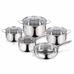 Ensemble de casseroles - BERLINGER HAUS - BH-6660 - Acier chrome-nickel - 5 pièces - Induction