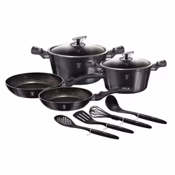 Berlinger Haus BH6917, Ensemble mixte, Charbon, Charbon, Marbre, Noir, 20 cm