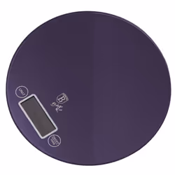 Balance de cuisine super plate BERLINGER HAUS. Pratique et esthétique aux couleurs de la ligne Purple Eclipse, réalisé en ver ...