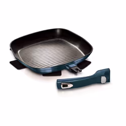 BERLINGERHAUS Poêle à griller avec surface en marbre et poignée amovible 28 cm Aquamarine Edition BH-7151