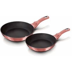I-Rose Set de 2 Poêles à Frire Induction 22-26 cm Aluminium, Antiadhésif Titane Rose - Berlinger Haus