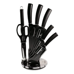 Berlinger Haus - BH-2565 ensemble de couteaux noir argent sur support