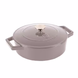 BERLINGERHAUS Cocotte en fonte avec couvercle 26 cm Taupe Collection BH-6527