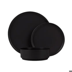 BERLINGERHAUS Set dassiettes plates 18 pièces Noir mat Collection BH-10009