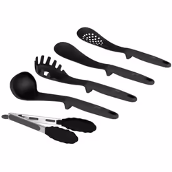 Ensemble de 5 ustensiles de cuisine en nylon de BERLINGER HAUS de la ligne Antracite Collection. Ustensiles particulièrement  ...