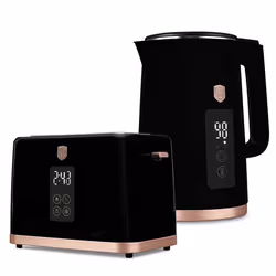 CZAJNIK ELEKTRYCZNY 17L + TOSTER CYFROWY BERLINGER HAUS BH-9540 BLACK ROSE