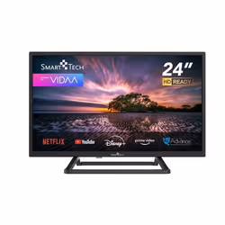 Smart Tech 24HV10T3, 61 cm (24"), 1366 x 768 pixels, DLED, Smart TV, Wifi, Noir