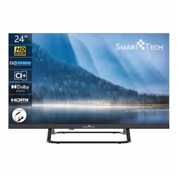 Smart-Tech 24HN01VC, 61 cm (24"), 1366 x 768 pixels, HD, LED, Smart TV, Noir