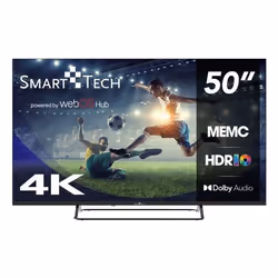 Smart-Tech 50UW02V, 127 cm (50"), 3840 x 2160 pixels, LED, Smart TV, Wifi, Noir