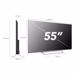 Smart-Tech 55QG02V TV 139,7 cm (55") 4K Ultra HD Smart TV Wifi Gris 300 cd/m²