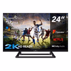 Smart Tech TV LED 24 (60 cm) Smart Android 24HA20V3CUK 3 HDMI 2USB HD: 1366 * 768 Youtube Netflix Prime Chargeur 12v